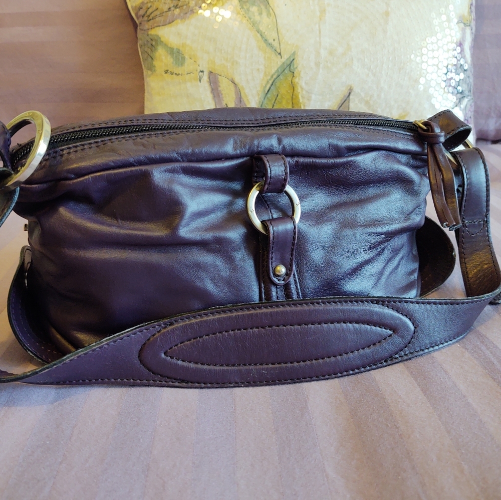Tosca Blu Purple Leather Bag